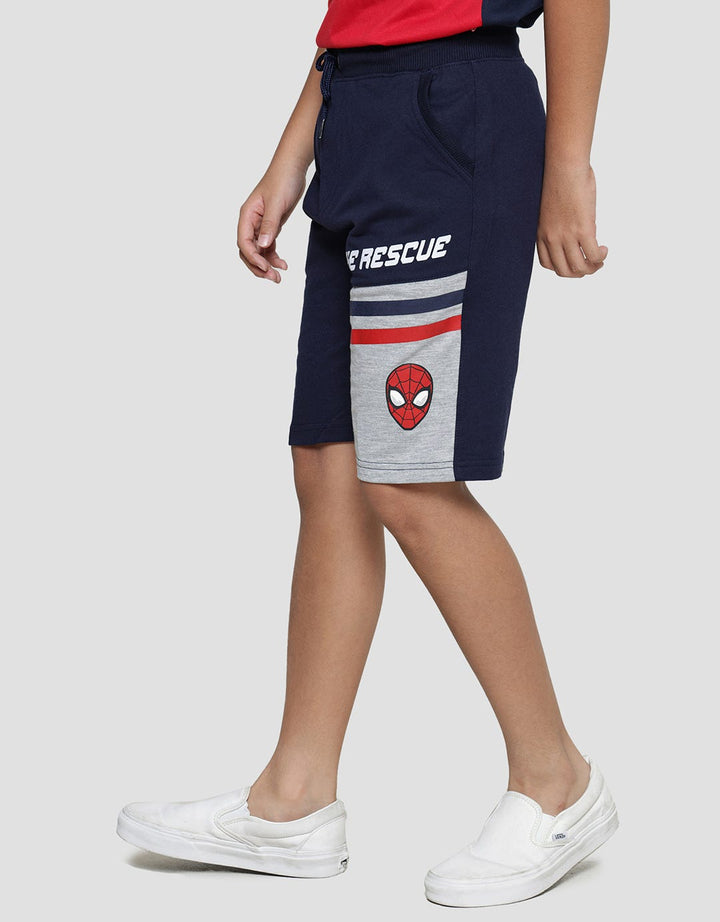 Marvel Spiderman Cutsewn Face Boys Knit Shorts