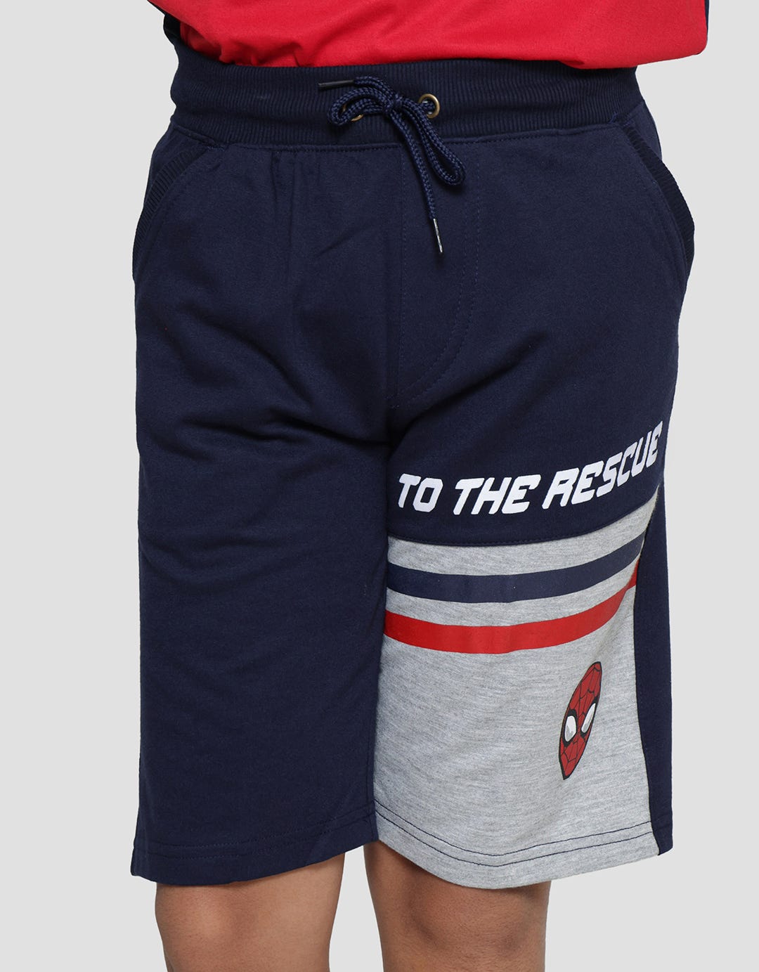 Marvel Spiderman Cutsewn Face Boys Knit Shorts