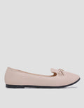 Disney Ribbon Slip On Ballerina Shoes Wanita