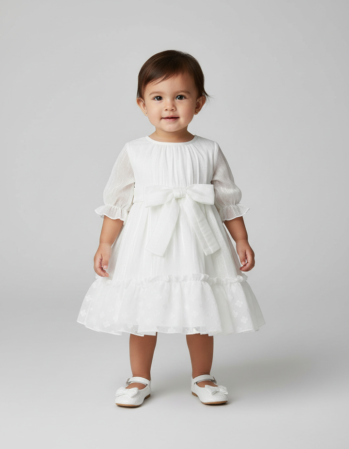 Little M Shimmer Text Dress for Girls
