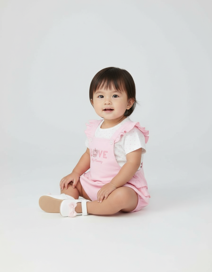 Little M Love Bear Overall Bayi