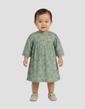 MxM Nevada Motif Floral Midi Dress Lengan Pendek Anak Perempuan