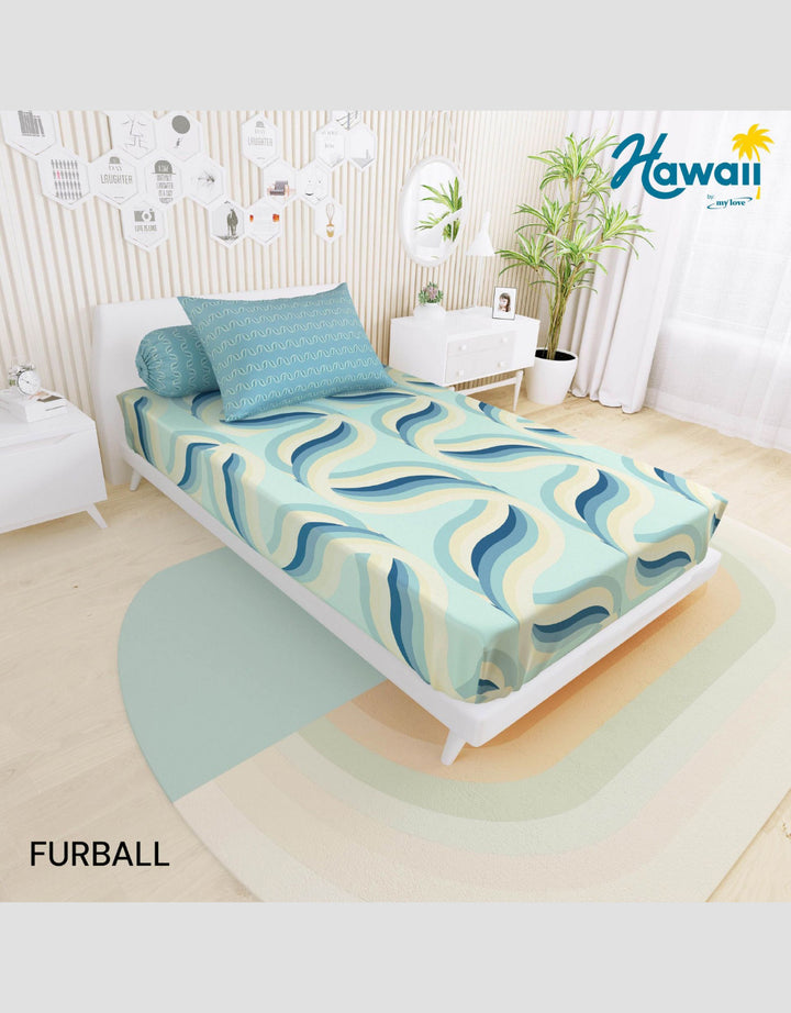 MxM Hawaii Fitted Sheet Sprei Single Polyester
