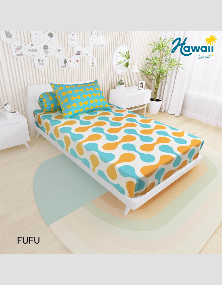 MxM Hawaii Fitted Sheet Sprei Single Polyester