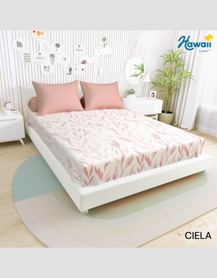 Mxm Hawaii Fitted Sheet Sprei King Hawaii 95 Gsm - 180X200X20