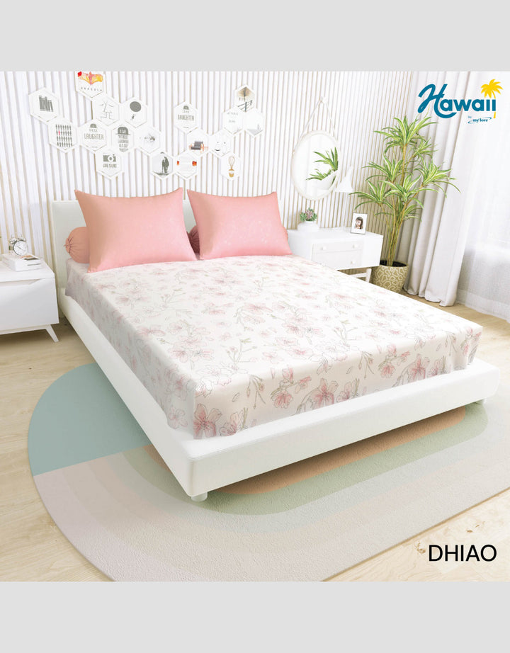 Mxm Hawaii Fitted Sheet Sprei King Hawaii 95 Gsm - 180X200X20