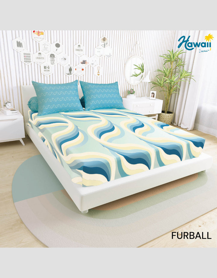 Mxm Hawaii Fitted Sheet Sprei King Hawaii 95 Gsm - 180X200X20