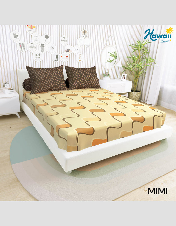 Mxm Hawaii Fitted Sheet Sprei King Hawaii 95 Gsm - 180X200X20