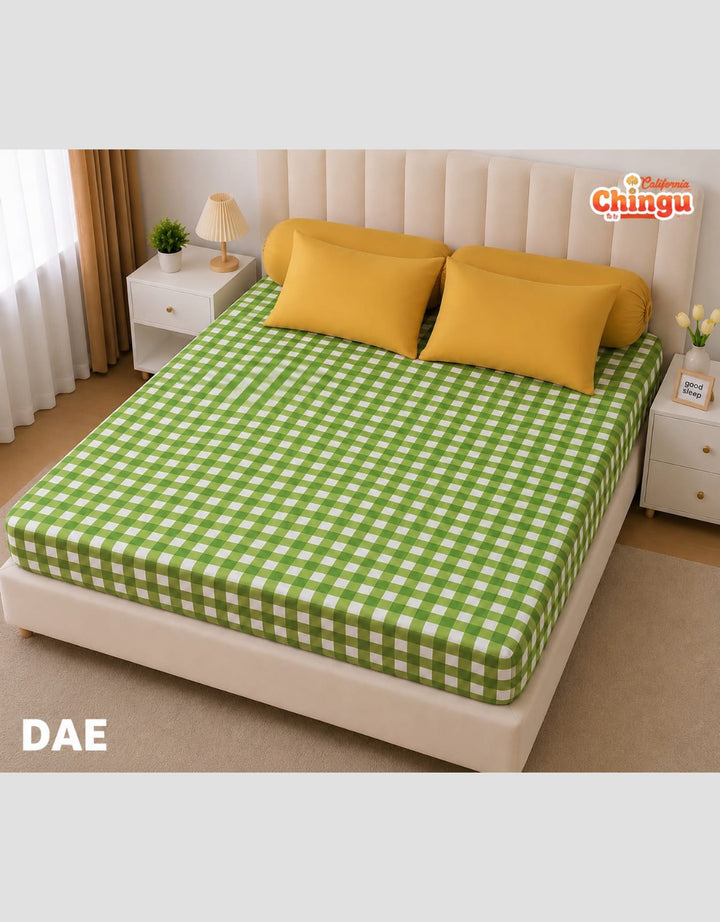 Mxm California Chingu Fitted Sheet Sprei King 105 Gsm - 180X200X20