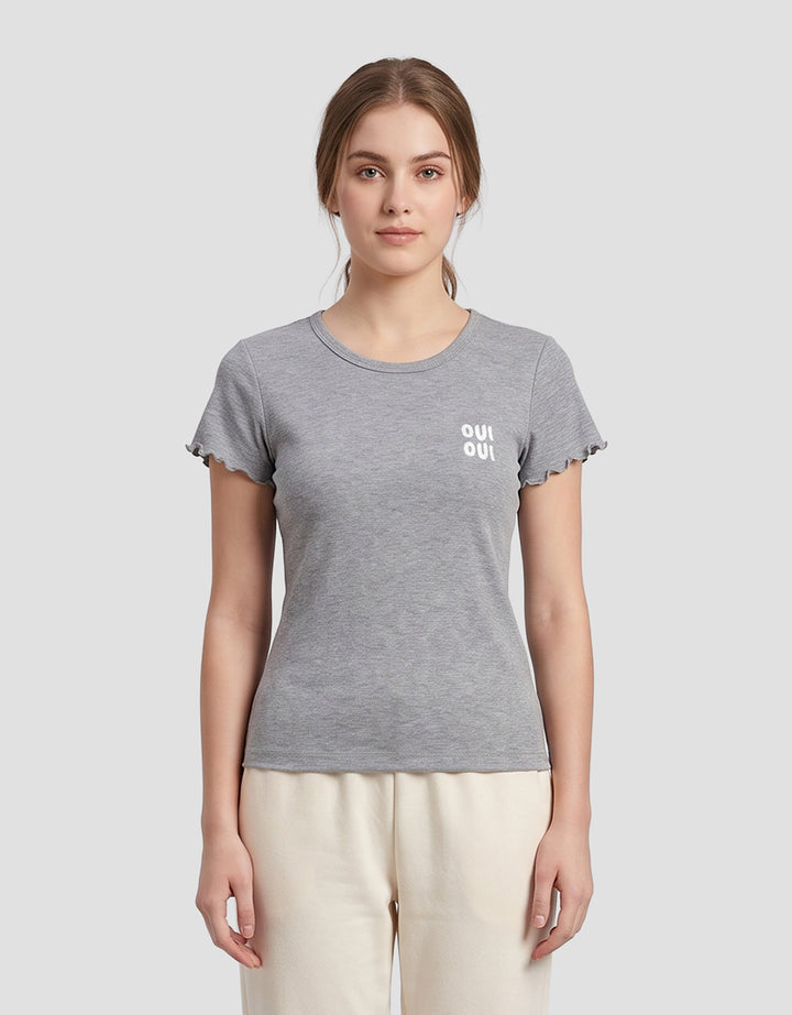 She'sense Oui Broderie Kaos Wanita