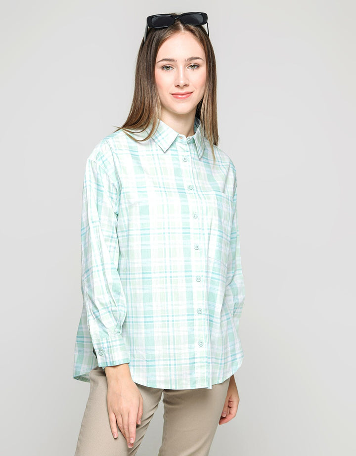 Nevada Long Sleeve Shirt Woven Top Reg Check