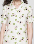 Nevada Short Sleeve Pyjama Capri Polka Flower