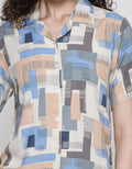 Nevada Short Sleeve Pyjama Pants Block Line