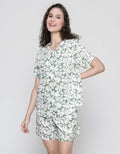 Nevada Short Sleeve Pyjama Shorts Dots Flower