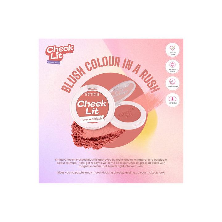 Emina Cheek Lit Pressed Blush Bittersweet 3.5 g