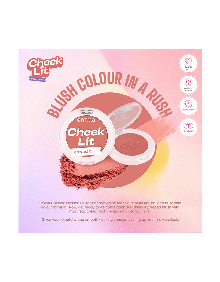Emina Cheek Lit Pressed Blush Cherry Popsicle 3.5 g
