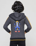Little M Jacket Rocket Aplikasi Belakang Anak Laki-Laki