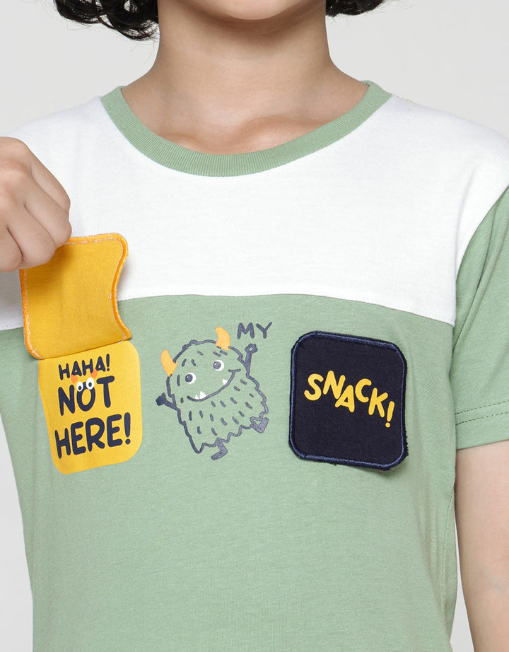 Little M Short Sleeve T-Shirt Cut N Sewn Aplikasi Flip