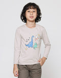 Little M Print Dino Long Sleeve T-Shirt for Boys