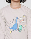 Little M Print Dino Long Sleeve T-Shirt for Boys