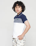 Little M Lacoste Stripe Dada Kaos Polo Anak Laki-Laki