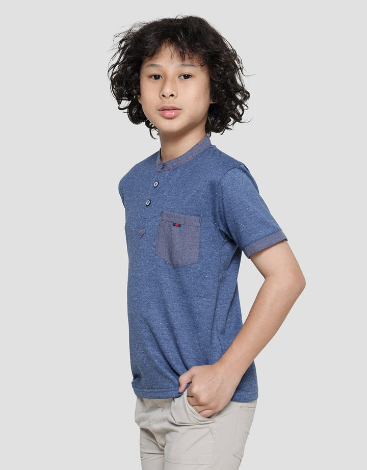 Little M Henley Dropping Boys Short Sleeve T-Shirt
