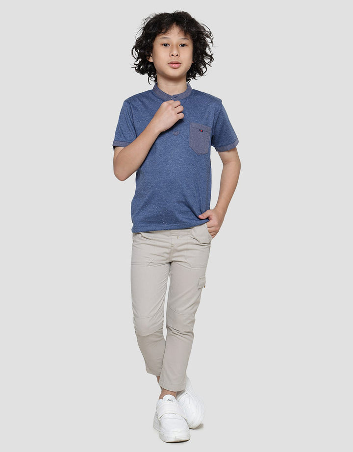 Little M Henley Dropping Boys Short Sleeve T-Shirt