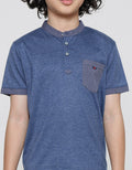 Little M Henley Dropping Boys Short Sleeve T-Shirt