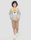 Little M Boys Terry Raglan Tiger Peak A Boo Sweater