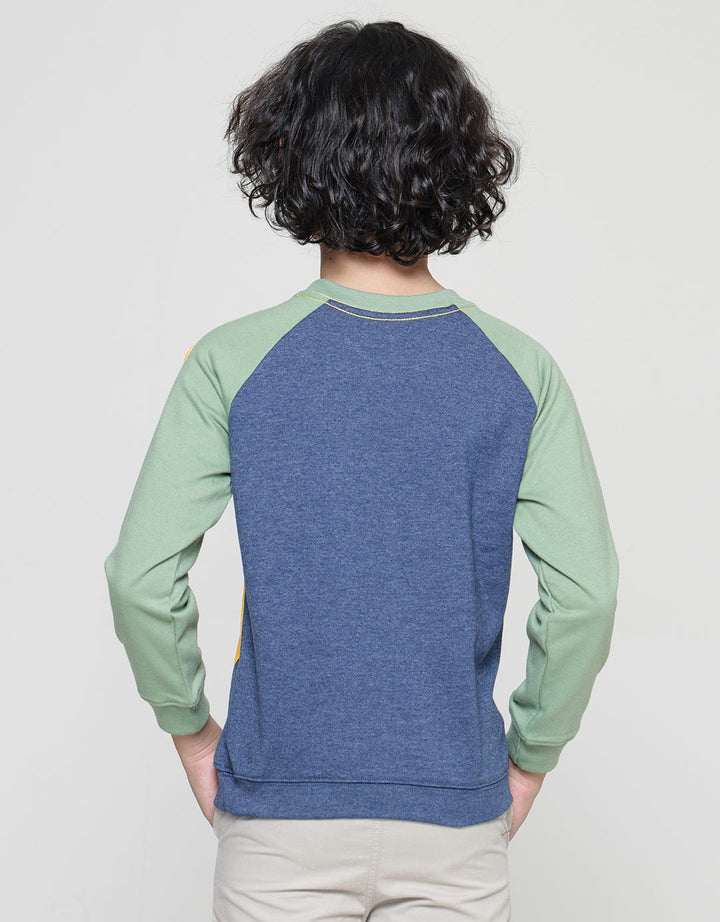 Little M Sweater Terry Raglan Giraffe Anak Laki-laki