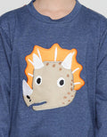 Little M Terry Dino Aplikasi Sweater Anak Laki-Laki