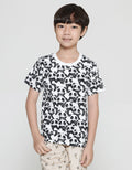 Little M Print Panda Kaos Lengan Pendek Anak Laki-Laki