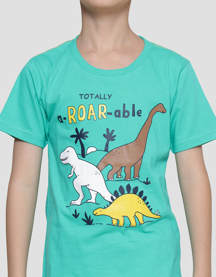 Little M Dino Roarable Kaos Lengan Pendek Anak Laki-Laki
