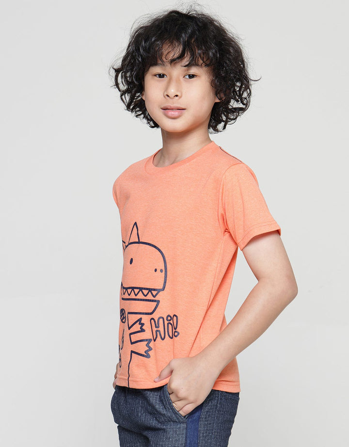 Little M Dino Kaos Lengan Pendek Anak Laki-Laki
