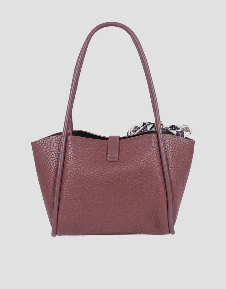 Bellezza Textured Ribbon Shoulder Bag Wanita