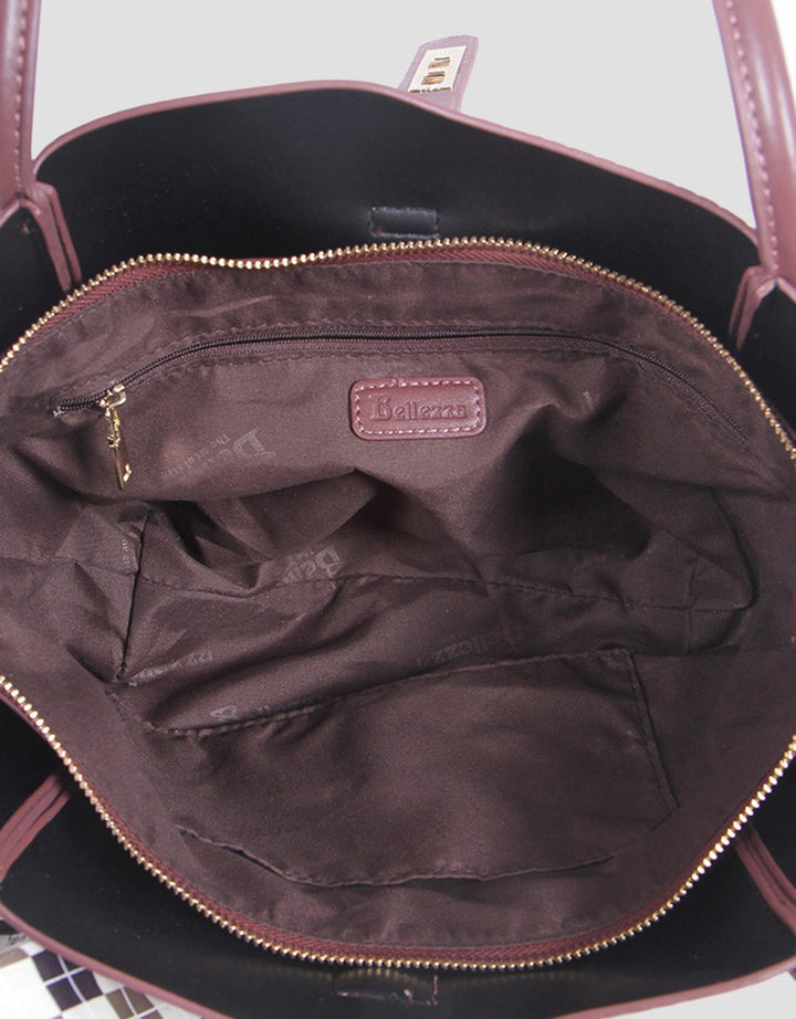 Bellezza Textured Ribbon Shoulder Bag Wanita