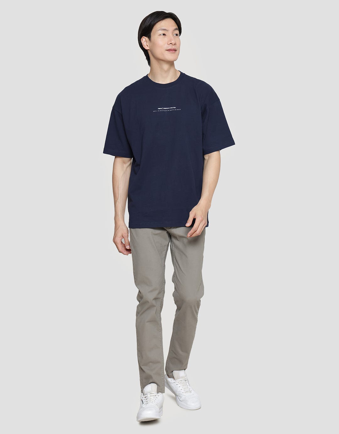 Triple Mini Wording Kaos Oversize Pria