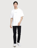 Triple Mini Wording Men's Oversize T-Shirt