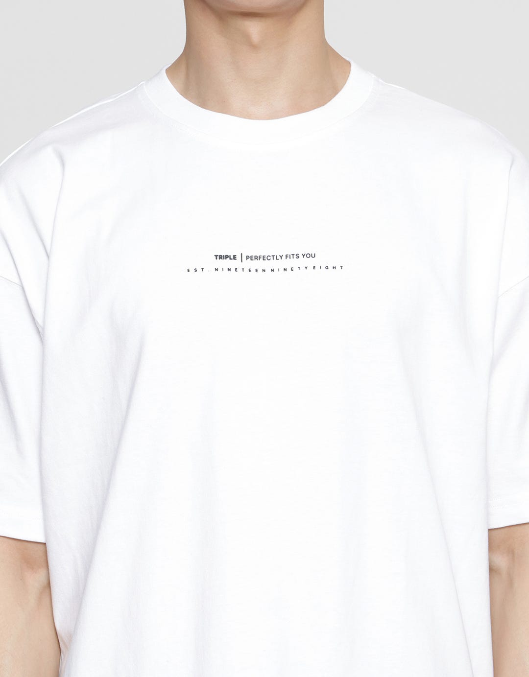 Triple Mini Wording Kaos Oversize Pria