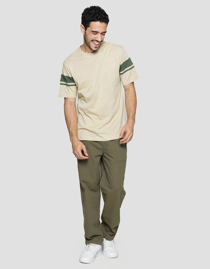 American Jeans Color Block Sleeve Kaos Pria