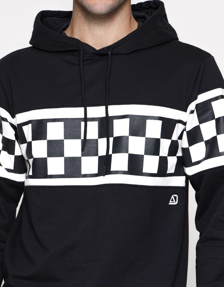 American Jeans Sweatshirt Hoodie Chess Front Print