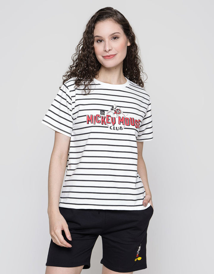 Disney Stripe Mickey Women's T-Shirt