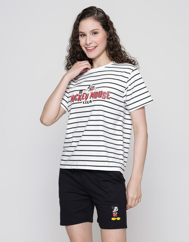 Disney Stripe Mickey Women's T-Shirt