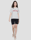 Disney Stripe Mickey Women's T-Shirt