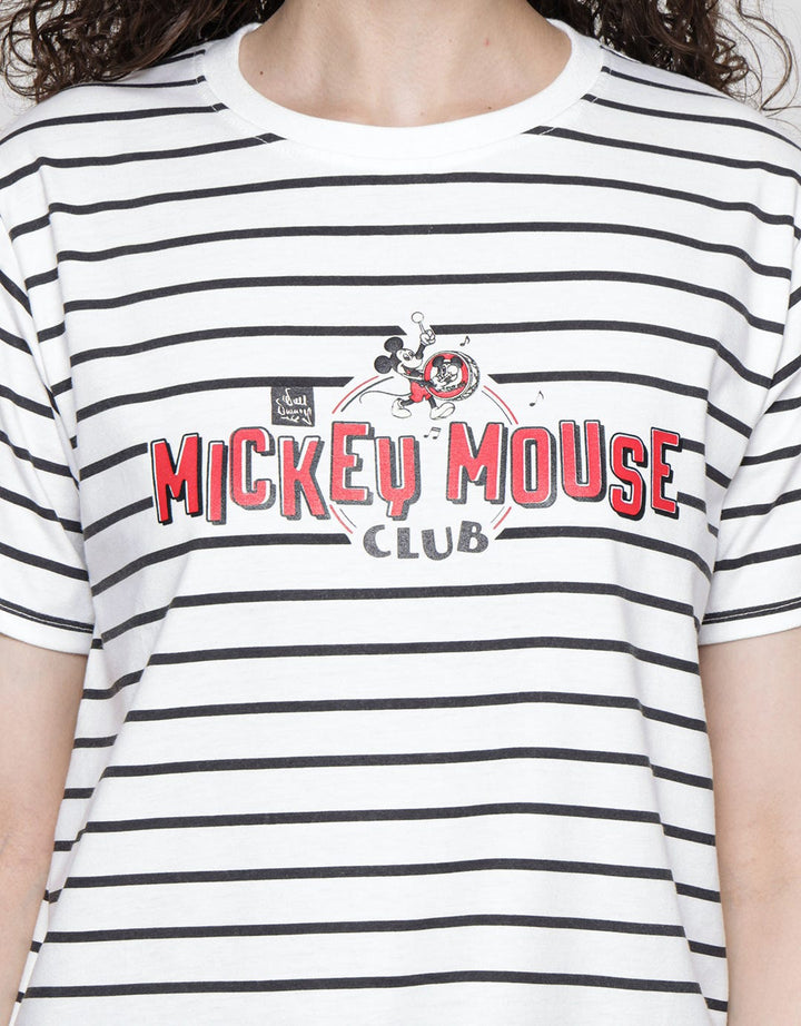 Disney Stripe Mickey Women's T-Shirt