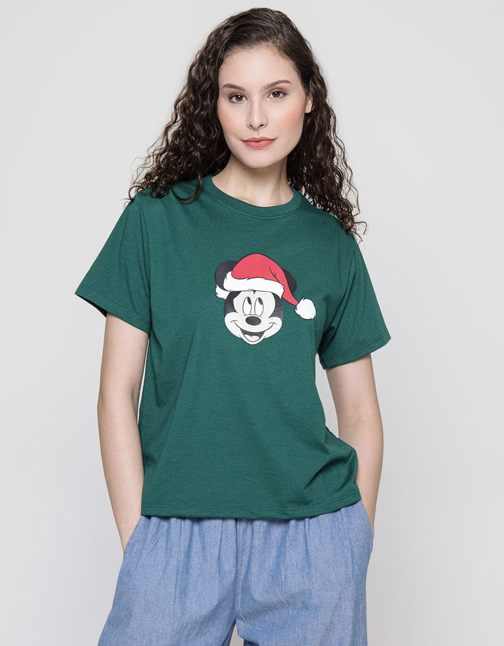 Disney Mickey Xmas Hat Women's T-Shirt