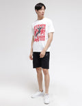 Marvel Short Sleeve T-Shirt Print Ironman Red Repeated Wordings And Figure