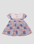 Pipiniko Patchwork Embroidery Midi Dress for Girls