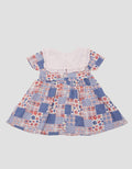 Pipiniko Patchwork Embroidery Midi Dress for Girls