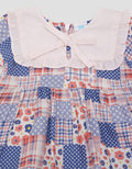 Pipiniko Patchwork Embroidery Midi Dress for Girls